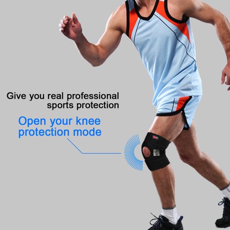 Sijiali Mumian Kneepad Anti-slip Effect Open Knee Brace Protector Beneficial Soft Mesh Fabric Open Knee Brace Protector Knee Sleeve Knee Protector