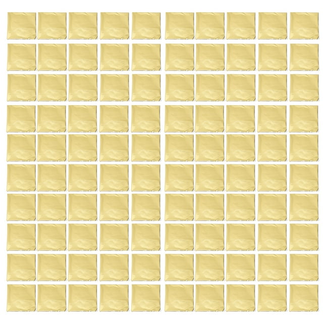 Hojas De Pan De Oro - 100 Hojas De Papel De Oro - 14 X 14 Cm Pan De Oro Multiusos Para Uñas, Proyectos De Arte Y Bricolaje, Marcos De Cuadros, Paredes Del Hogar, Decoración Interior Y Multiartística