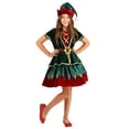 thumbnail image 1 of Girl's Deluxe Holiday Elf Costume, 1 of 3