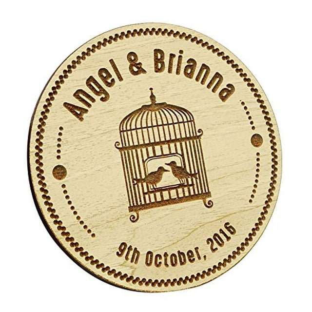 Rustic Wedding Save The Date Wooden Magnet 40 Custom Engraved Wooden Magnet Personalized Gift