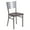 Mahogany Wood Seat/Silver Frame, variant on Flash Furniture HERCULES Series Silver Slat Back Metal Restaurant Chair - Black Vinyl Seat