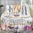 thumbnail image 2 of 70th Birthday Gifts Women Blanket 50*60, Happy 70th Birthday Gift Ideas, 70th Birthday Decorations, Gifts For Women Turning 70, Gifts For 70-year-old, 2 of 5