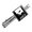 Silver, variant on I Want to Be Abducted UFO Aliens Funny Humor Square Tie Bar Clip Clasp Tack- Silver or Gold