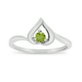 thumbnail image 1 of 10k White Gold Round Peridot Heart Ring, 1 of 6