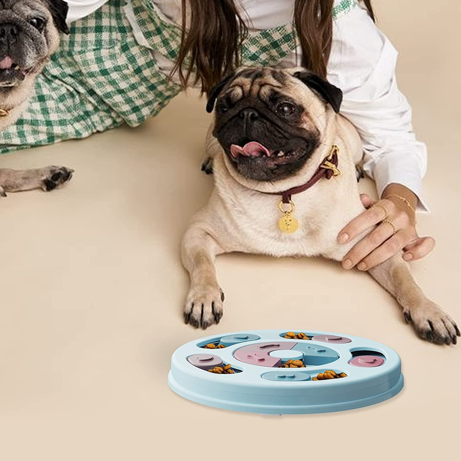 25 Holes Smart Paws Interactive Pet Puzzle Toys, Level 2 Dog Slow Feeder,Dog Puzzle Feeder,Rabbit Toy