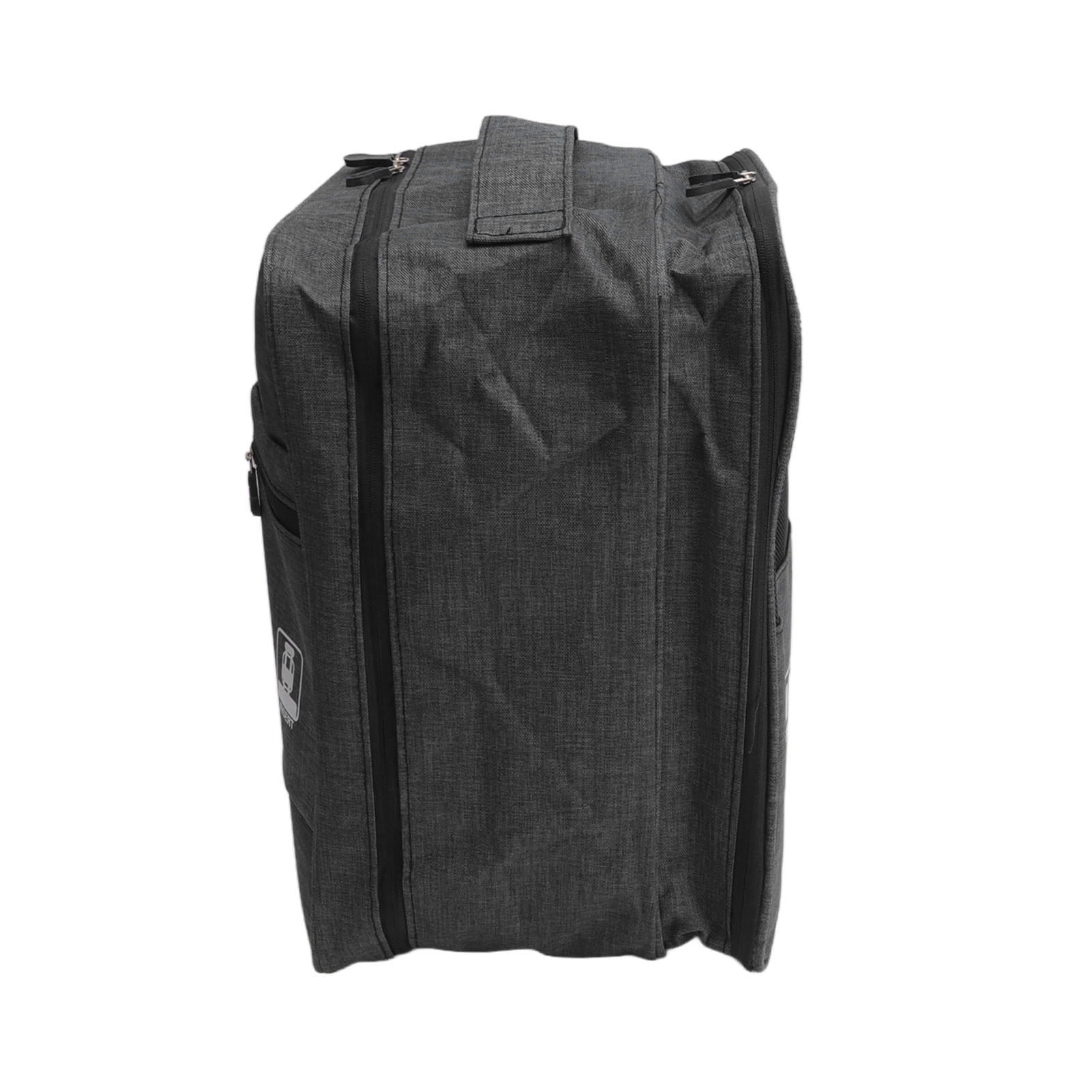 Yajisi 3 Layers Travel Shoe Bag Holds 3 Pair of Shoes Waterproof Portable Organizer Storage For Luggage, Camping And Gym Black, 13.8x10.2x8.3 in / 35x26x21 cm