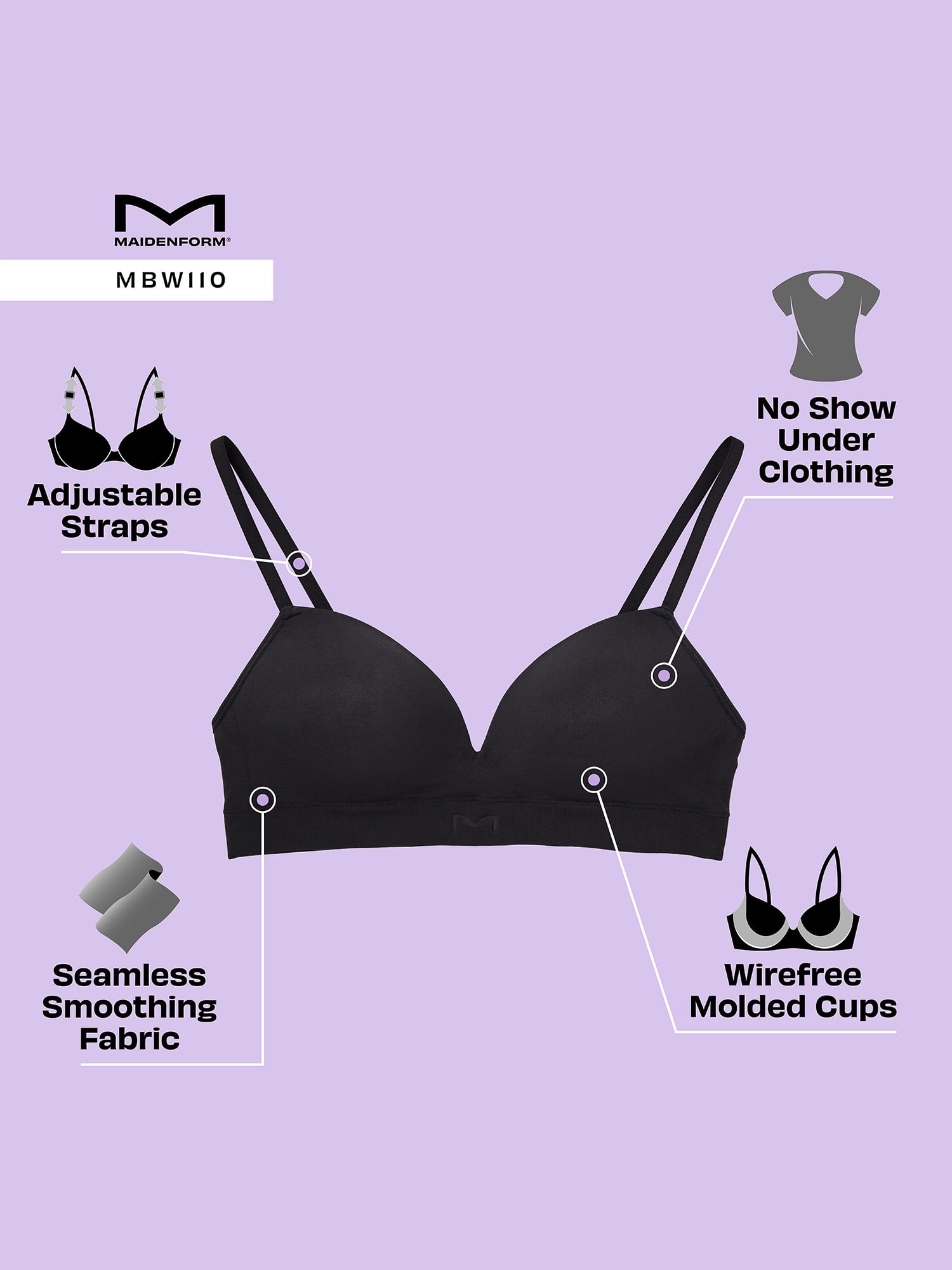 Maidenform M Women's Seamless Bralette