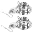 thumbnail image 4 of TUIBELYN 2-Pack Stainless Steel Tea Strainers, Teapot Design Loose Leaf Tea Infusers for Perfect Steeping, 4 of 7
