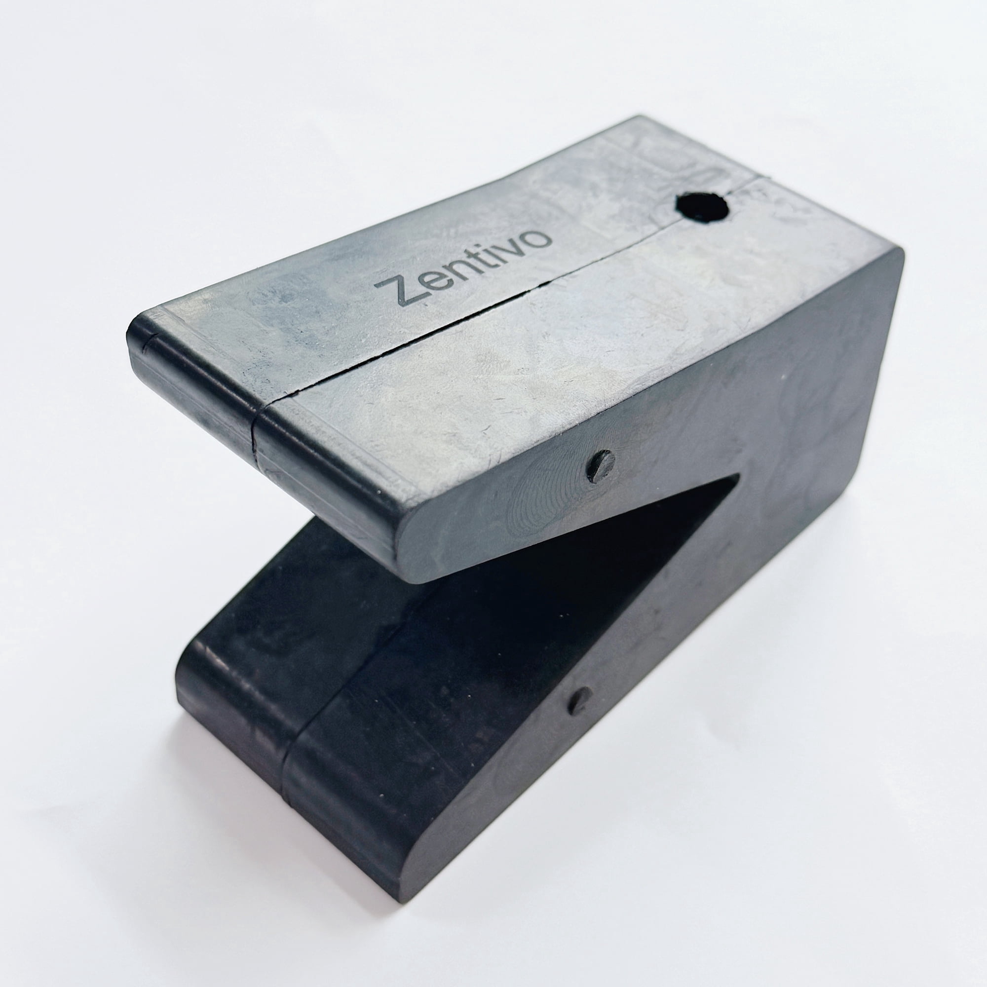 Zentivo 2-Piece Rubber Transom Saver V-Block, 2 inch Mounting Width, 4 Inch V Span, 1/2 inch Hole for Outboard Motor Support