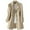 Khaki-05, variant on HTNBO Women's Single Breasted Mid-Length Trench Coat Puff Sleeve Lapel Overcoat Windproof Classic Outerwear