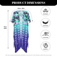 thumbnail image 6 of HELLHERO Polyester Long Kimono Swimsuit Cover Up for Vacation Loose Breathable Mermaid Scales, 6 of 6