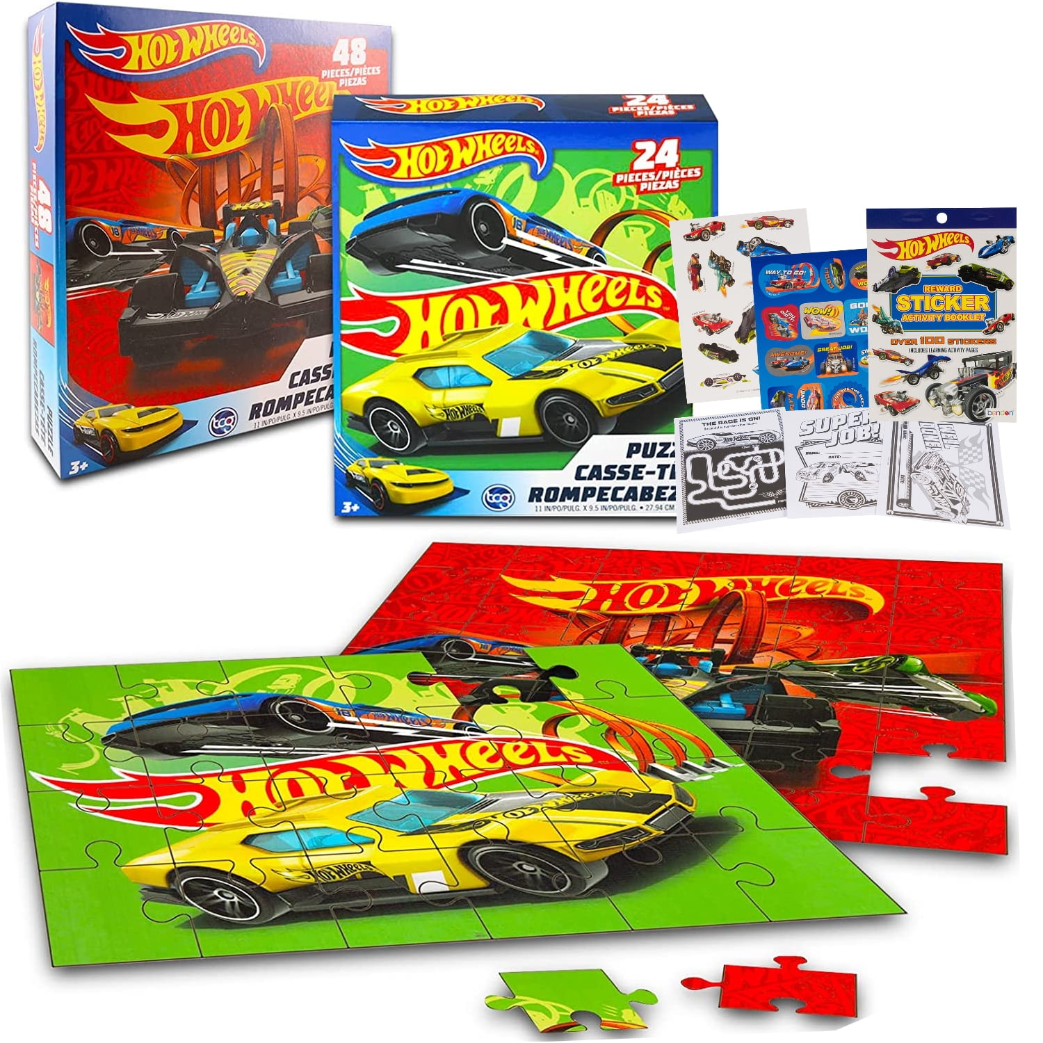 Hot Wheels Kids Jigsaw Puzzle Set Hot Wheels Activity Set 2 Pack Hot