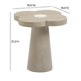 thumbnail image 5 of Pemberly Row Contemporary Washed Ash Side Table - 18.5"W x 18.5"D x 21.2"H, 5 of 6