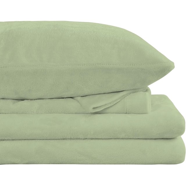 Plush Micro Fleece Queen Bed Sheet Set Soft Fuzzy Polar Fleece Velour Velvet Sheets Extra Warm Winter Fleece Bed Sheets with Deep Pocket Violet Queen