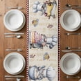 thumbnail image 6 of Vintage Gnomes Table Runner - 60 Inch Long, Kitchen Dining Table Runner Dresser Scarves, Black Red Checkered Retro Art Farmhouse Decor for Coffee Tables Wedding Party Banquet, 6 of 8