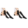 thumbnail image 1 of Minnieouse Calcetines a rayas hasta el muslo Juegos deportivos Calentadores Día de San Valentín Negro Negro 2Conjunto, 1 of 6