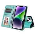 thumbnail image 5 of Funda tipo cartera GANGXUN para iPhone 15 Plus , diseño girasol, cuero PU, soporte, cierre magnético, tarjetero, 5 of 5