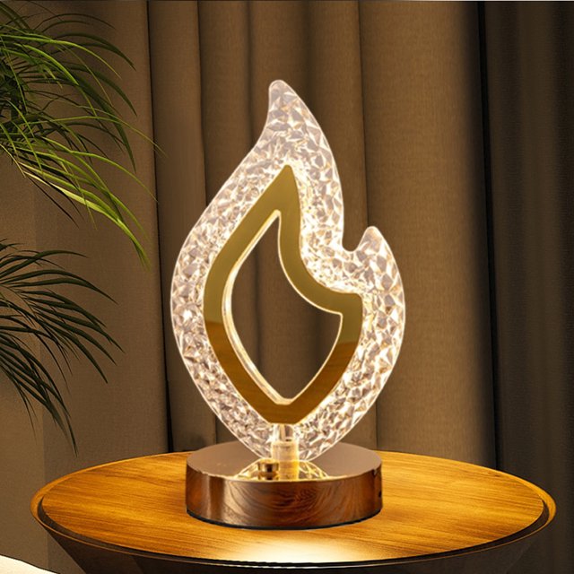 Lámpara de mesa de cristal, lámpara de escritorio regulable, lámpara de noche de escritorio con control táctil, 3 colores de luz, luz ambiental sencilla, recargable por USB