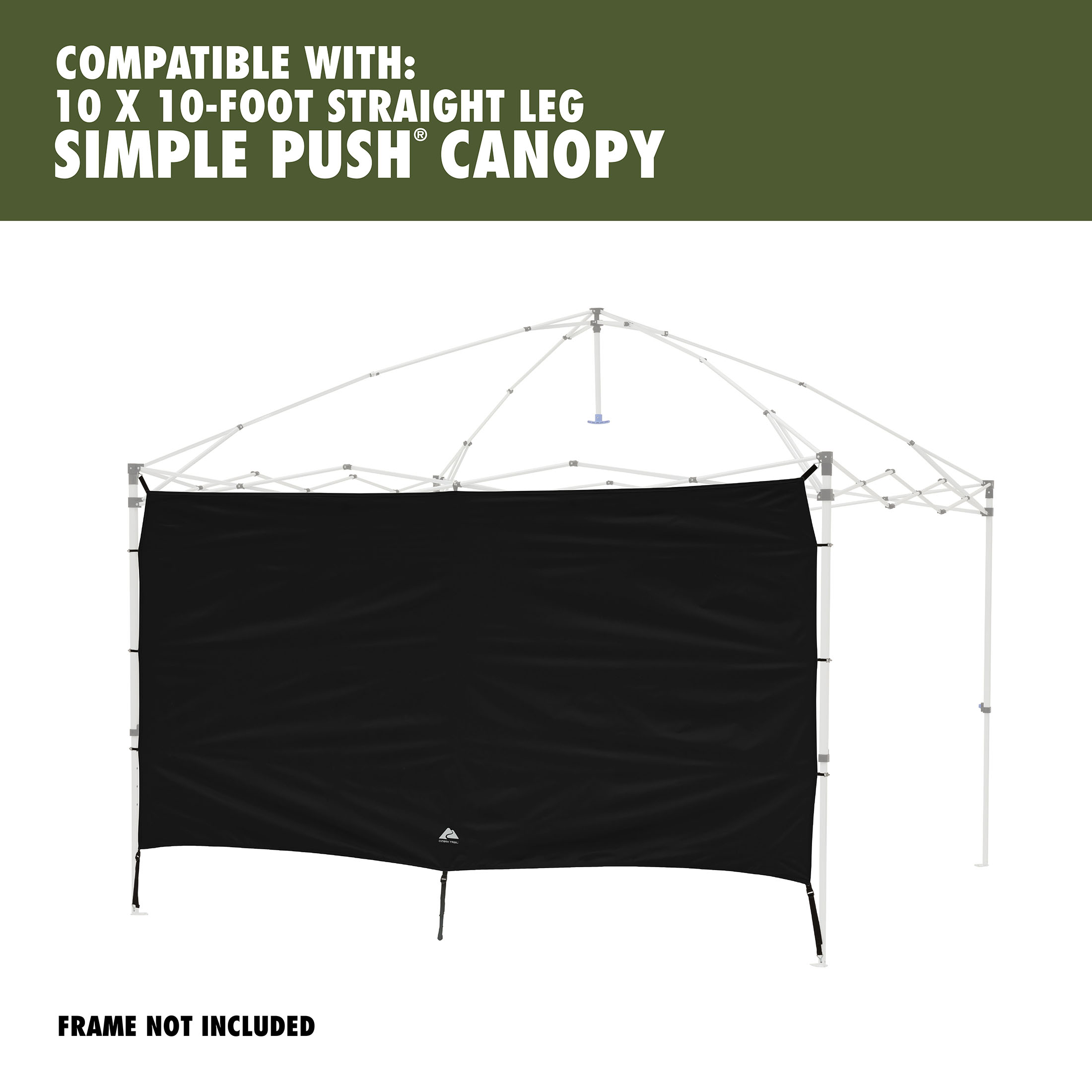 Accesorio de pared para toldo, 10 x 10 pies, negro, Ozark Trail 4