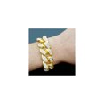thumbnail image 6 of Hip Hop Bling Cuban Link 20mm Chain Fully Iced 14K Y Gold Plated Necklace Bracelet Jewelry, 6 of 6