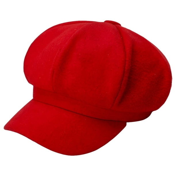 Ayyufe - Gorro de lana para mujer, estilo sencillo, cálido, para otoño e invierno, informal, de lana, boina francesa, color liso