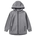 thumbnail image 4 of BaoFuBaoMei Womens Sweatshirt Thumb Holes Plus Size Full Zip up Long Sleeve Hooded Neck Hoodies Solid Fall Winter Tops with Zip Pockets, 4 of 6