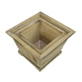 thumbnail image 6 of Set of 2 Contemporary Liner Square Wood Pot Planter, Natural, 6 of 6