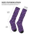 thumbnail image 2 of Lsque Purple Leopard Pattern Sport Compression Socks for Men & Women 15-20 mmHg Knee High Nurse Pregnant Running Medical and Travel Athletic, 2 of 6