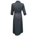 thumbnail image 6 of JINMGG Womens Plus Size $5 Women's Casual Loose Bandage Half Sleeve Printed V-Neck Ankle-Length Dress Black XL, 6 of 6