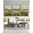 thumbnail image 5 of Drsoum Large 24x36in3pcs Natural Framed Vintage Grassland Meadow Wildflower Field Wall Prints Classic Retro Farmhouse Landscape Wall Art Rustic Decorations for Living room Bedroom, 5 of 6