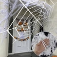 thumbnail image 2 of Spider Webs Halloween Decorations Outdoor, 11.8ft White Fake Spider Web, Scary Haunted House Outdoor Wall Decor for Halloween Party Hanging Decorations, 2 of 8