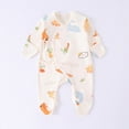 thumbnail image 2 of CAUYDY Newborn Toddler Pajamas Sleepers for Baby Girl Boy Long Sleeve Romper 3 6 9 12 18 Months Preemie Infant Clothes Summer Fall Winter Sizes 3-6 Months,Dark Blue, 2 of 4