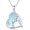 Manatee, variant on CACA LADY Axolotl Necklace 925 Sterling Silver Axolotl Heart Moonstone Pendant Necklace Ocean Jewelry Gifts for Women