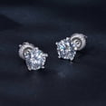 thumbnail image 2 of 0.5ct Moissanite Studs ，Moissanite Stud Earrings 925 Sterling Silver Lab-Created Diamond Alternative Jewelry for Women Men, 2 of 8