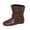 Brown, variant on SAWOBUUN Women's Slouchy Ankle Boots Faux Leather Round Toe Flat Sole Slip On Non Slip Comfort Casual Winter Booties