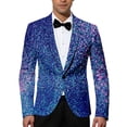 thumbnail image 1 of GFSDOI Men's Sequin Blazer One Button Tuxedo Suit Jacket Party Festival Wedding Prom, S, 1 of 4