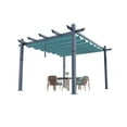 thumbnail image 5 of Outdoor Pergola with Retractable Canopy – Upgraded Aluminum Faux Wood Grain Metal Patio Pergola for Modern Backyard Deck, Porch, Grape Trellis, 5 of 11