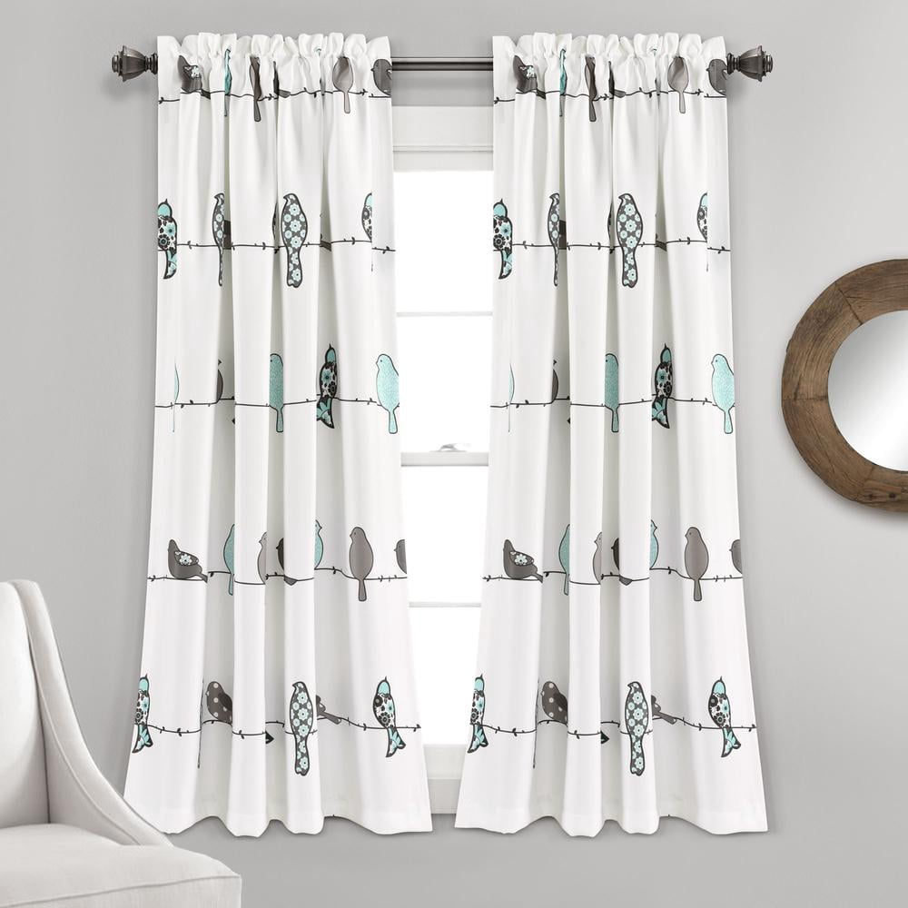 Lush Decor Überwurfdecke Rowley Birds – Wendbar, Blau/grau, 152 × 127 Cm | Skurrile Vogelmuster, Weiche Mikrofaser, Perfekt Für Sofa & Bett