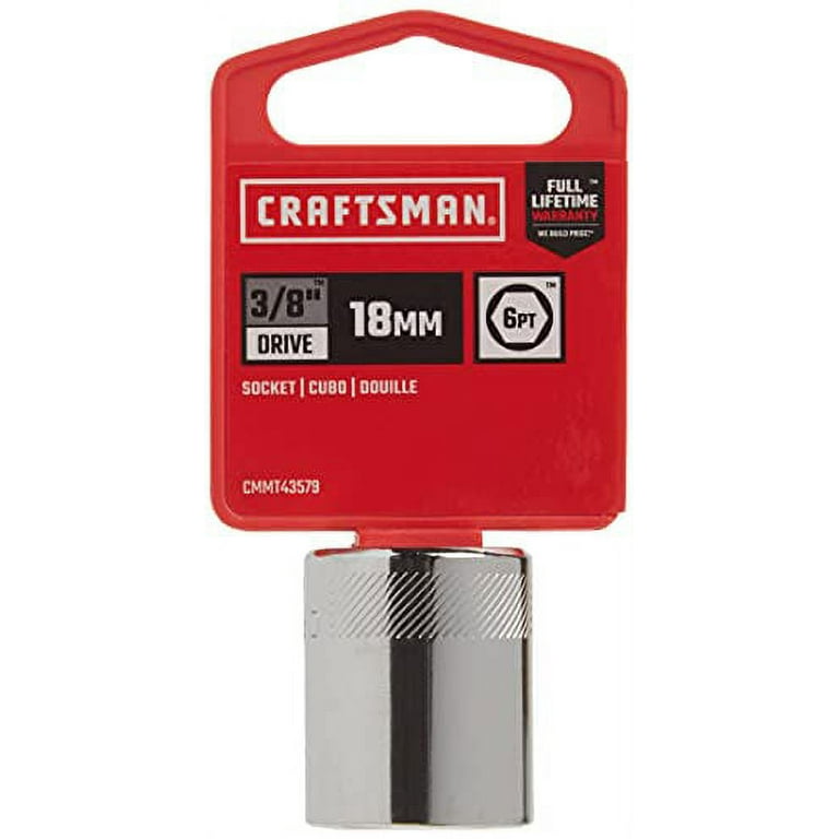 Craftsman 18mm Metric 6-Point Shallow Socket, 3/8 in. Drive