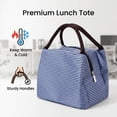 thumbnail image 5 of Lunch Bag Women and Men Insulated Lunch Tote Bags Lunch Organizer WorkCompact Reusable Lunch Box Bag for Office Picnic Beach Travel (Blue), 5 of 7