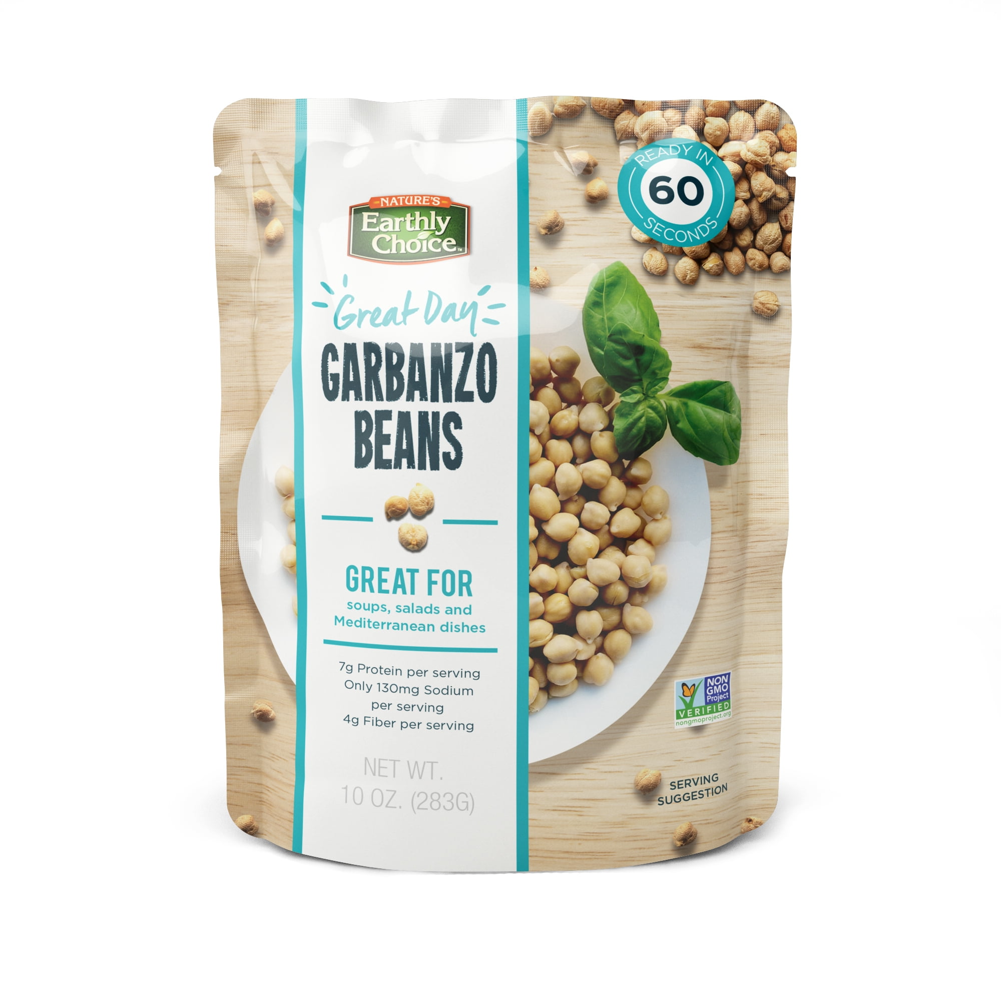 (8 pack) Earthly Choice Nature's Garbanzo Beans Bag Gluten Free, 10 oz