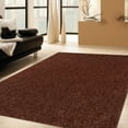 thumbnail image 3 of Ambiant Saturn Collection Solid Color Area Rugs Chocolate - 3' x 5', 3 of 4