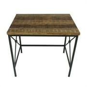 Jeco F-AT010 Rectangle Wood & Metal End Table - Set of 3