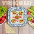 thumbnail image 5 of TG TRIGOLD Compostable Square Disposable Paper Plates,Blue Flower,8.5",100count, 5 of 5