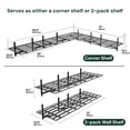 thumbnail image 2 of SunsGrove 2-Pack Heavy Duty Wall Shelving (1600LB Capacity) - 24"x72" Adjustable Steel Storage Racks for Garage, Basement, Workshop (Black), 2 of 9
