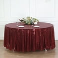thumbnail image 2 of BalsaCircle 120" Sequin Round Tablecloth Burgundy, 2 of 8