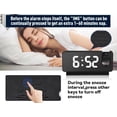thumbnail image 6 of LIZZ Projection Alarm Clocks for Bedrooms,LED Digital Clock with 180° Rotatable Projector on Ceiling Wall,Snooze Model,12/24H,2-Level Brightness Indoor Temperature for Heavy Sleepers Adults, 6 of 7
