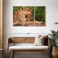 thumbnail image 3 of Elephant Stock Motherly Lioness Wall Art - Horizontal Multi Panel Canvas - Living Room Wall Decor - Animal Multi Panel - Beige And Brown Decor - 45" x 28", 3 of 8