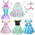 thumbnail image 1 of Vestido de princesa Meland para niñas con capa de 3 a 8 años y accesorios, 1 of 9