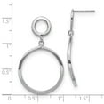 thumbnail image 2 of Beautiful Leslie's 10K White Gold Polished Round Post Dangle Earrings, 2 of 2